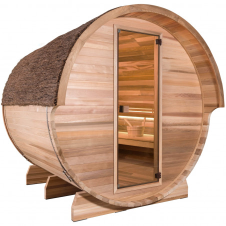 SAUNA TONNEAU EXTERIEUR - BARREL SAUNA - ALPHA WELLNESS SENSATIONS