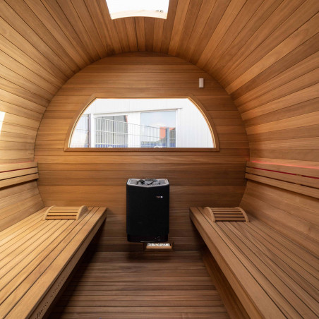 SAUNA TONNEAU EXTERIEUR - BARREL SAUNA - ALPHA WELLNESS SENSATIONS