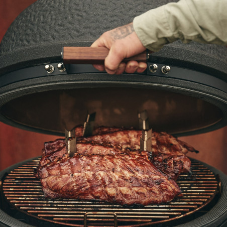 Table kamado Corten 150 PRO+ Ceramic Dark + Barbecue Kamado VX Large Solo ∅49 cm  - OFYR / THE BASTARD