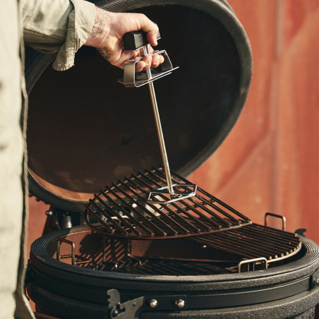 Table kamado Corten 150 PRO+ Ceramic Dark + Barbecue Kamado VX Large Solo ∅49 cm  - OFYR / THE BASTARD